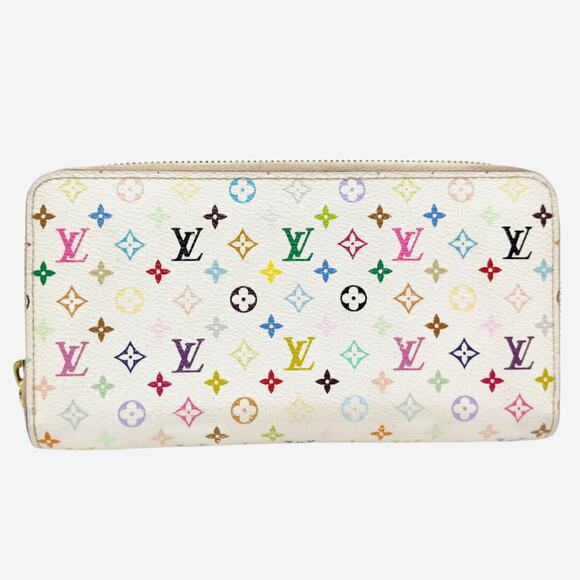 Louis Vuitton Handbags - Louis Vuitton White Murakami Multicolor Zippy Wallet